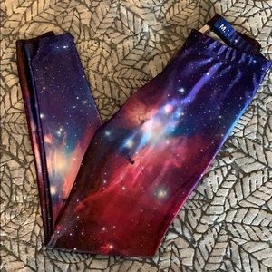 Black Milk Purple Galaxy Leggings